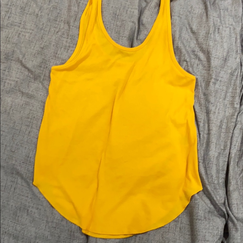 PINK yellow tank top Sz Large